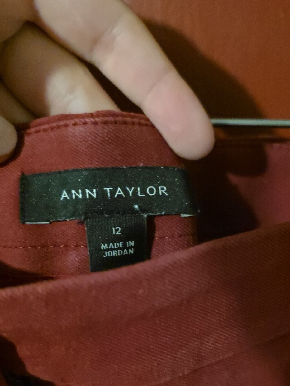 Ann Taylor Women's High-Rise Wide-Leg Pants in Deep Red - Picture 4 of 6